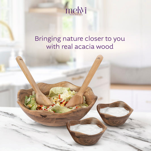 Wooden Salad Bowls : Perfect for Outdoor Dining and Picnics