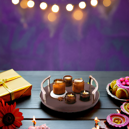 Innovative Diwali Décor: Using Melvvi’s Acacia Wood Cake Stand