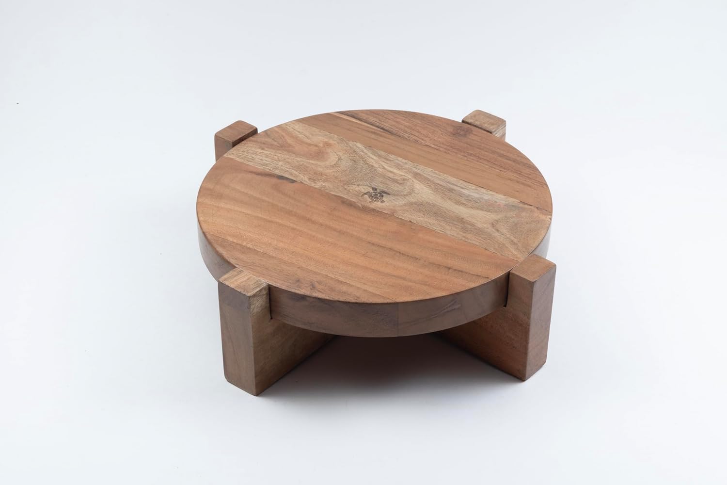 Wooden 2 in 1 Mini Chip-Dip Platter and Cake Stand